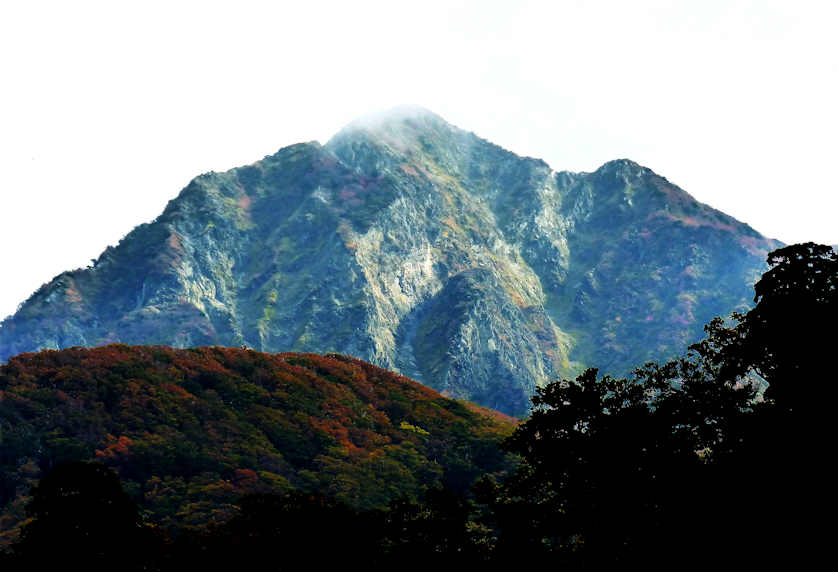 1729 meters high Mount Daisen in Tottori, the highest mountain in Chugoku and a prominent center for Yamabushi and Shugendo since ancient times.