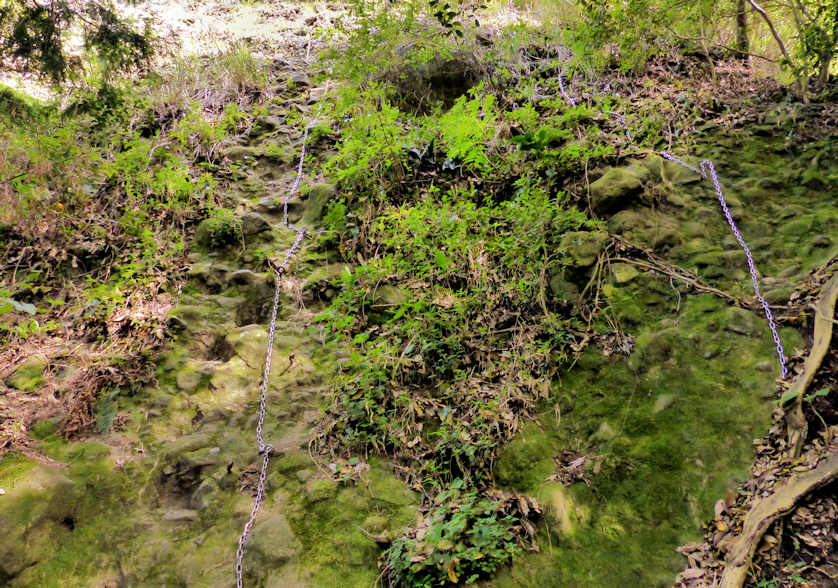 Iron chains used by yamabushi to climb difficult terrain.