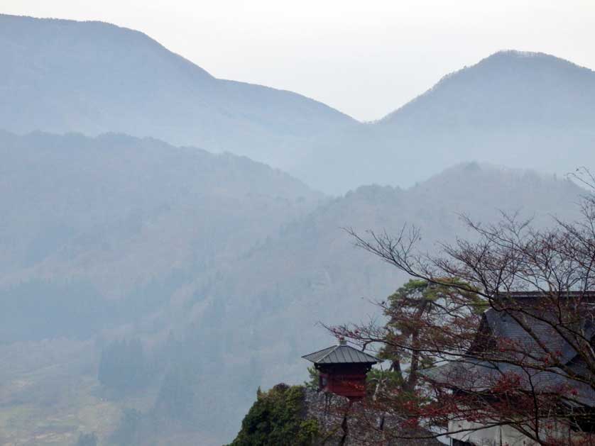 The Sutra Repository Tower, Yamadera, Yamagata Prefecture, Japan.