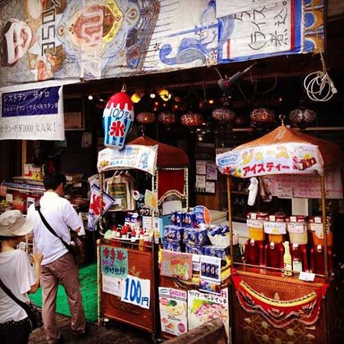 Shopping in Yanaka Ginza, Tokyo, Japan.