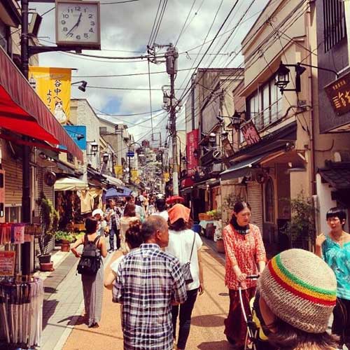 Shopping in Yanaka Ginza, Tokyo, Japan.