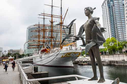 Nippon Maru sailing ship at the Yokoyama Port Museum.
