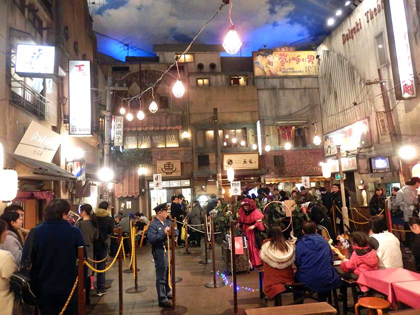 On the plaza, Shin-Yokohama Ramen Museum.