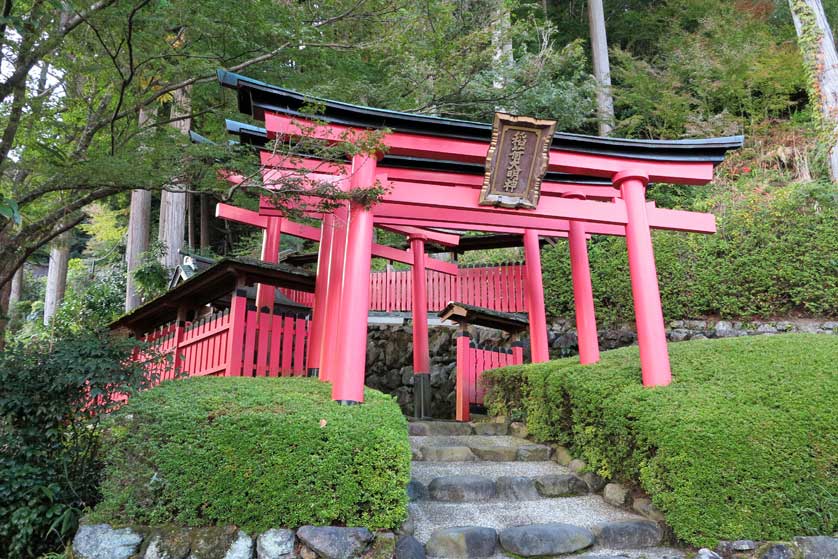Shrine torii, Yoshiminedera Temple, Kyoto, Japan.
