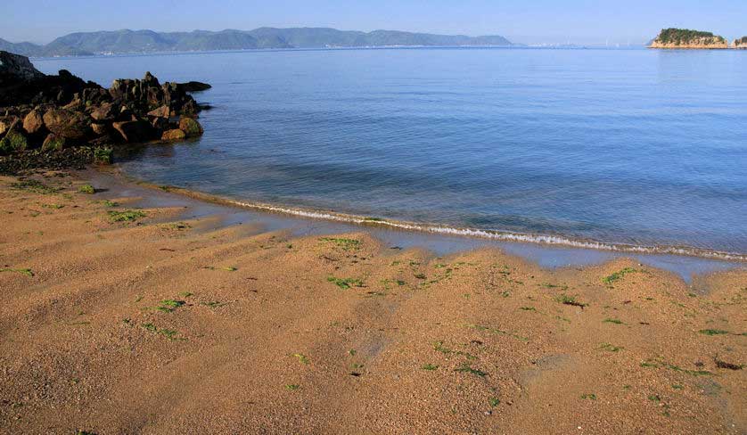 The beach in Naoshima.