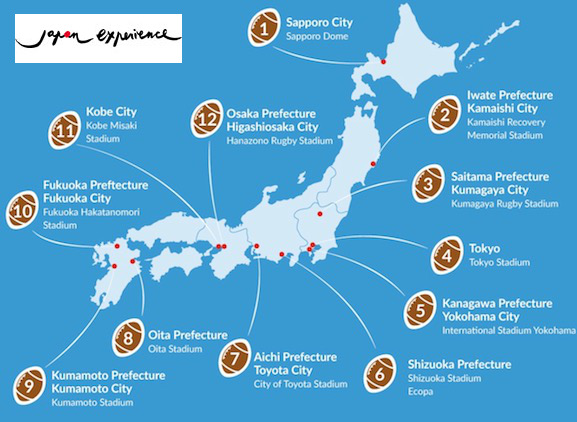 Coupe du monde de rubgy 2019 au Japon avec un Japan Rail Pass