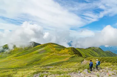Mount Gassan, the highest of the three peaks of Dewa Sanzan