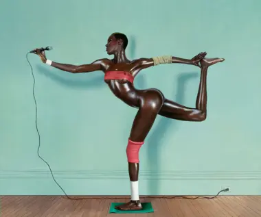 Grace Jones faisant du sport 