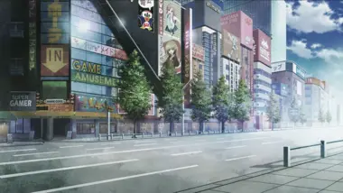 Akihabara dans le visual novel Steins;Gate, qui sert de toile de fond pour toute l'intrigue