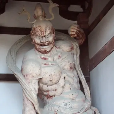 Statue at the entrance of Horyu-ji