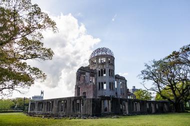 Le célèbre Dôme de Genbaku d'Hiroshima ayant survécu à la bombe atomique