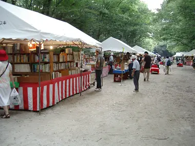 Stand de livre dans une brocante