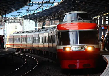 The Odakyu RomanceCar en route to Hakone