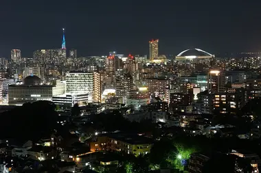 View of Fukuoka at night