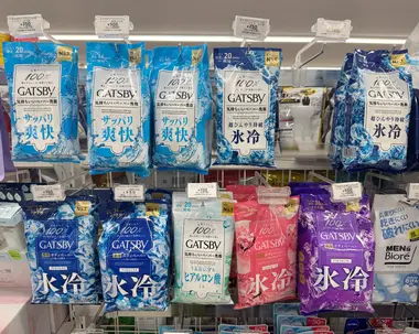 Menthol wipes at the convenience store