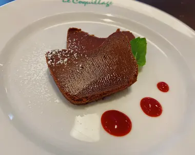 Chocolate terrine at Le Coquillage