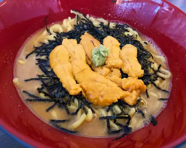 Uni ramen at Marcy Land Omotesando