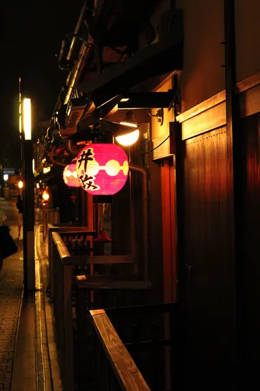 Illumination de nuit à Hanamikoji