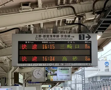 Panneau d'affichage en gare
