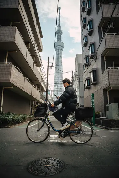 Tokyo Skytree et son quartier en vélo