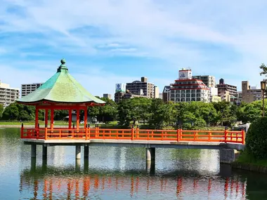 One of the ponds of Ohori Park