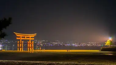 Torii of Itsukushima shrine in Miyajima