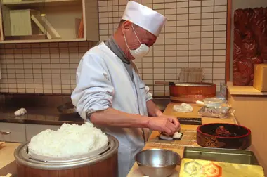 Les cuisines d'Ajigin, à Tokyo.