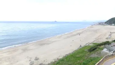 La playa Idega de Tottori es conocida por su arena blanca