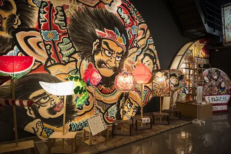 Linterna "Nebuta" para la fiesta tradicional de la ciudad de Aomori en Japón