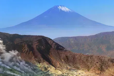 Aktiver Vulkan: Owakudani-Fumarolen in Hakone