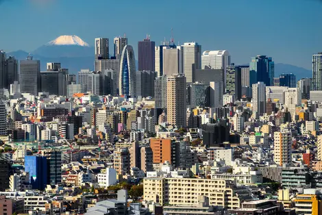 Tokyo avec le Mont Fuji en arrière-plan