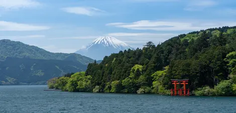 Mount Fuji vom Ashi-See in Hakone