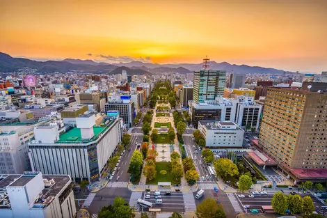 Sapporo city in Hokkaido - Odori Park