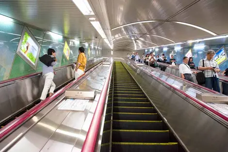 Escalator to the Odakyu Odawara Line platforms, Shimokitazawa Station