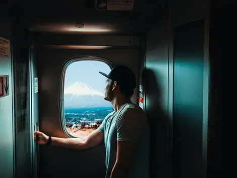 Amazing view on Mt.Fuji Train Travel in Japan
