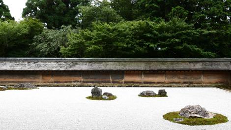 Jardin sec du temple de Ryoan-ji à Kyoto