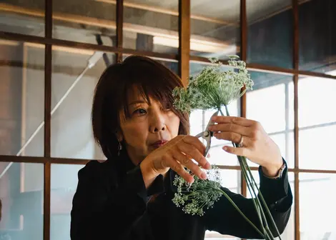 Demonstration by Ikebana master Demonstration by Ikebana master