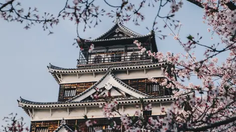 The beautiful castle of Hiroshima The beautiful castle of Hiroshima