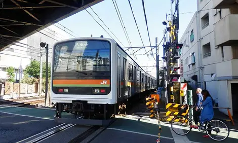 JR Hachioji Line train bound for Hachioji near Kawagoe Station JR Hachioji Line train bound for Hachioji near Kawagoe Station
