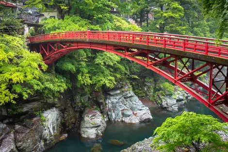 Toryu Bridge over the Arakawa river, Chichibu