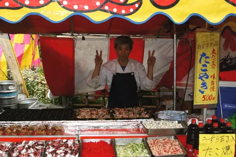 Takoyaki stall in Asakusa
