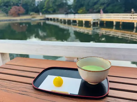 Matcha and Wagashi set at Nakajima-no-ochaya