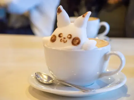 Pikachu Latte at the Pokemon Cafe