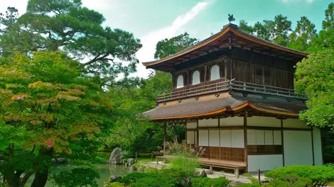 Facade of the Silver Pavilion, Ginkaku. Ginkakuji