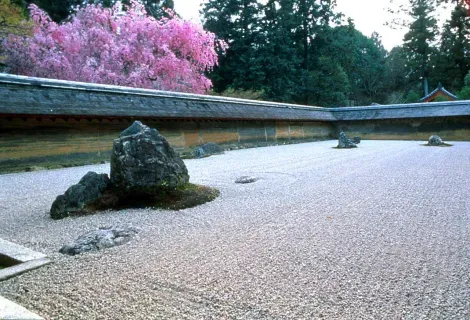Le jardin sec zen du temple Ryôanji, à Kyoto