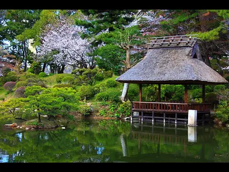 Pabellón del Parque Shukkei-in.