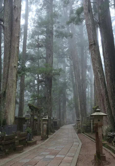 Alley Okunoin cemetery in Koyasan