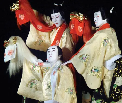 Acteurs de kabuki maquillés