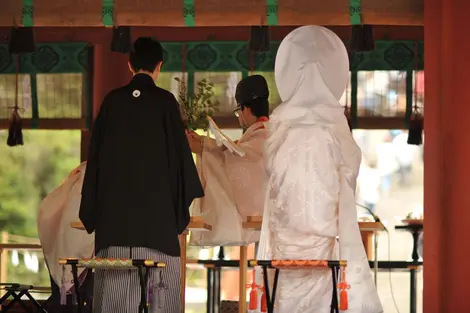 Un mariage shinto. Un mariage shinto.