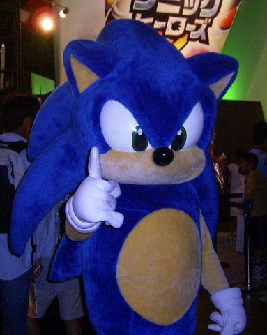 Sonic, la mascotte de Sega, toujours présent au Tokyo Game Show.